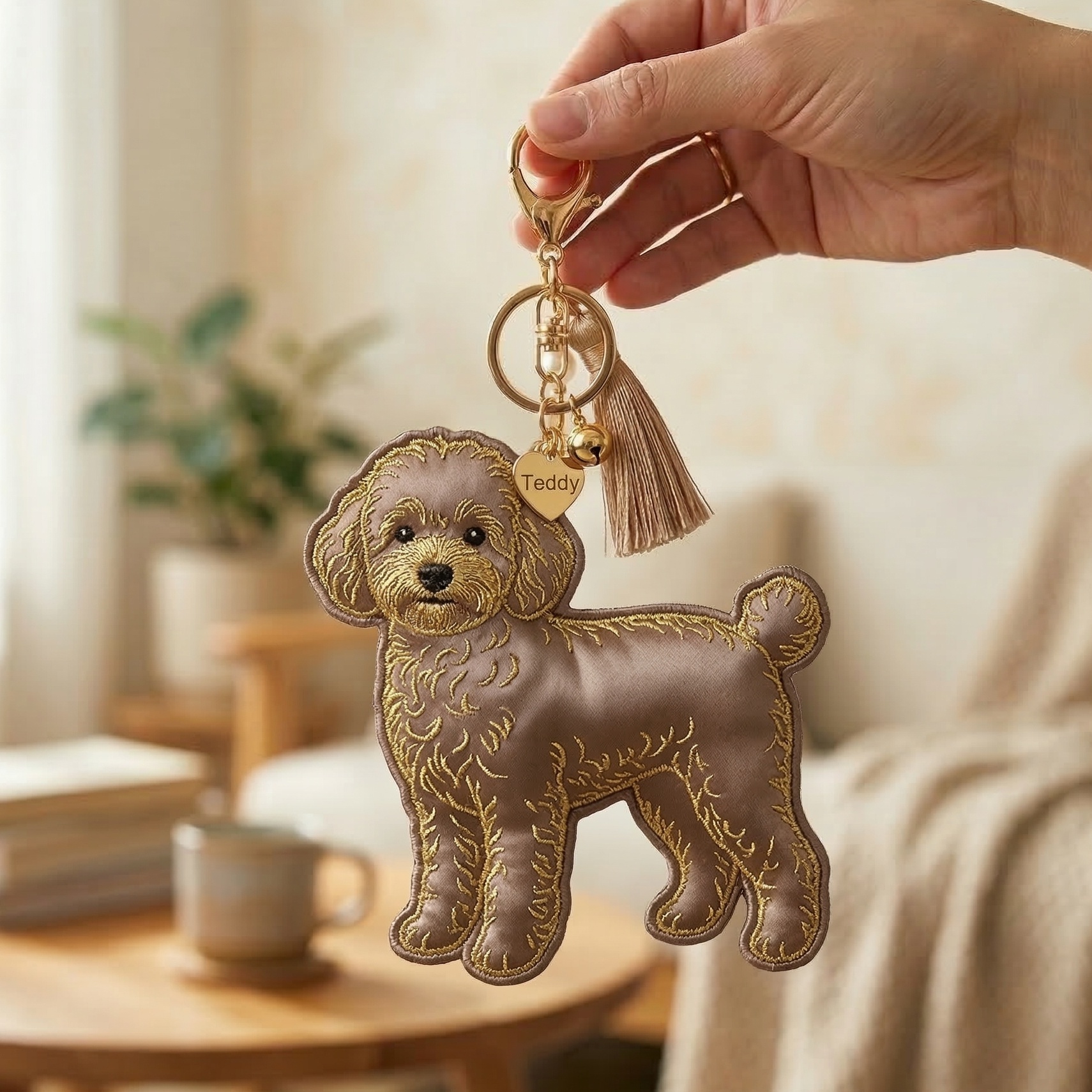 silk key chain toy poodle